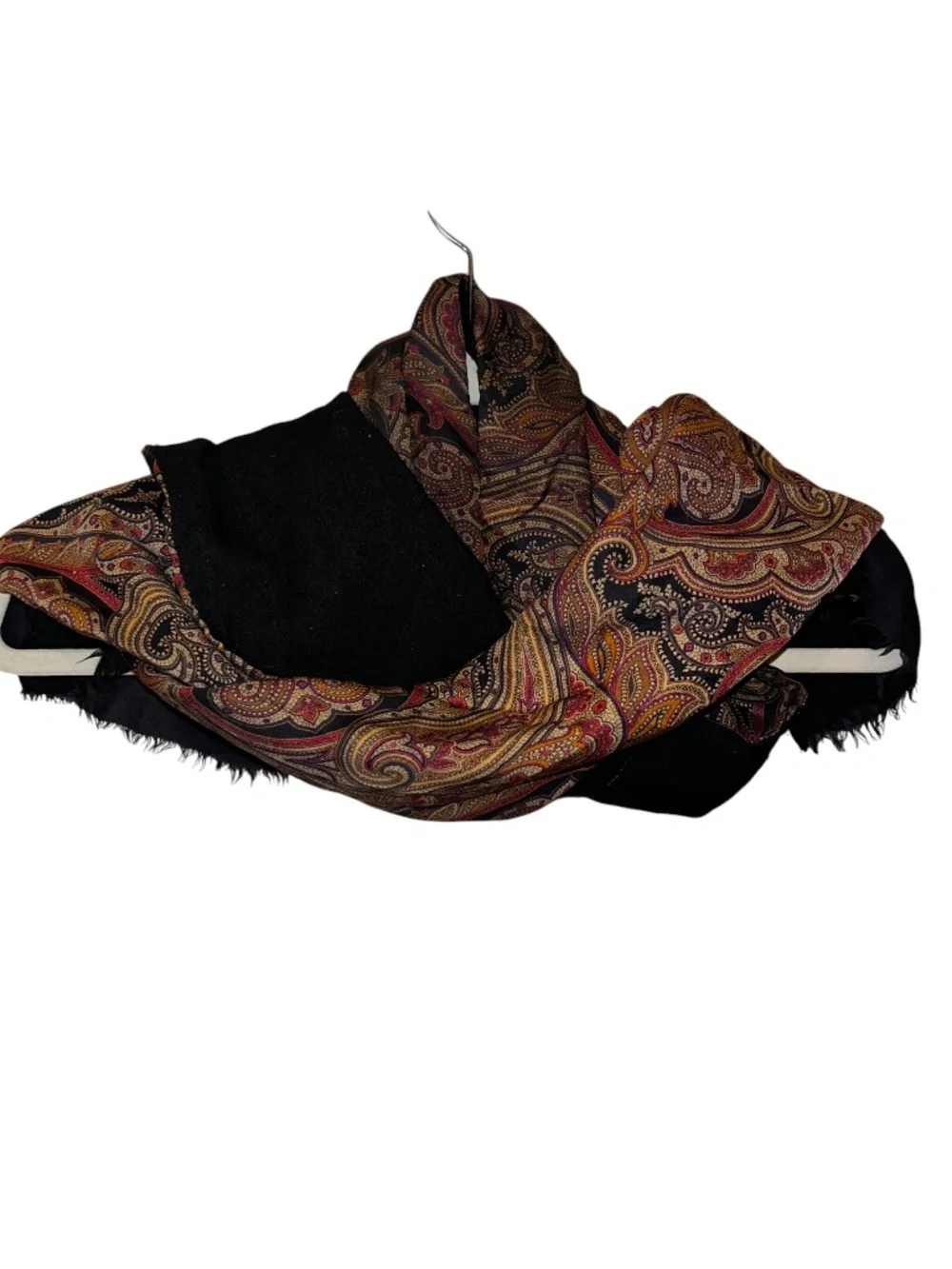 Paul fredrick RICH silk paisley wool backed scarf